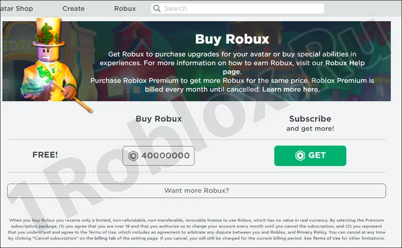 Getting free Robux in Roblox