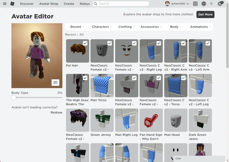 Shirts in Avatar Editor Roblox