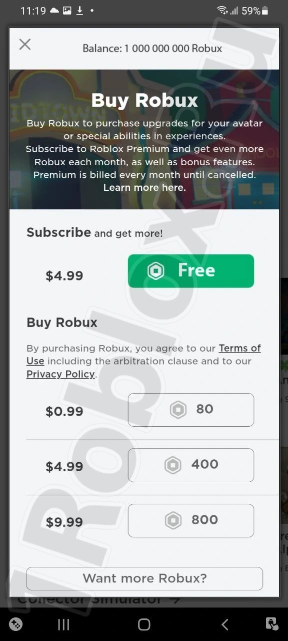 Icon of the modified version of Roblox