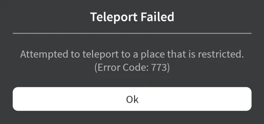Error 773 Roblox