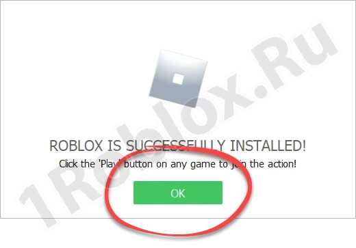 Completing Roblox installation