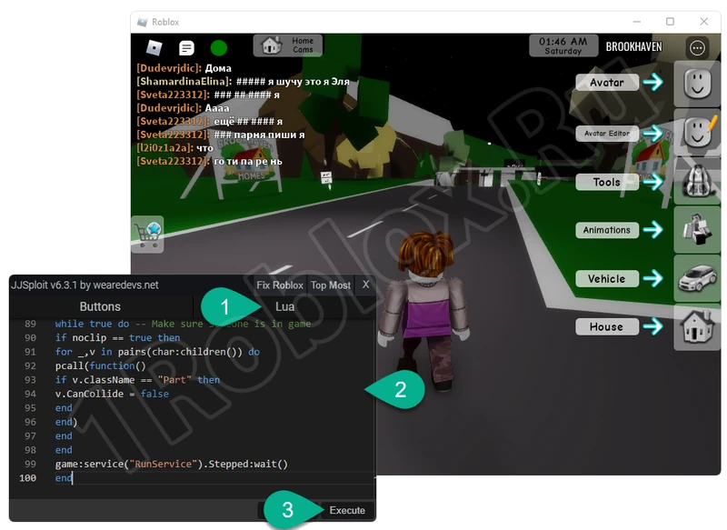 Using Lua Script in Roblox Exploit