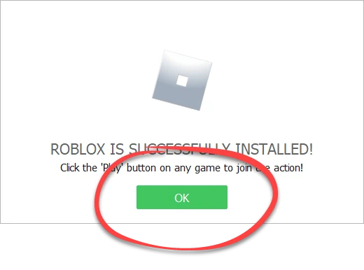 Completing Roblox installation on computer