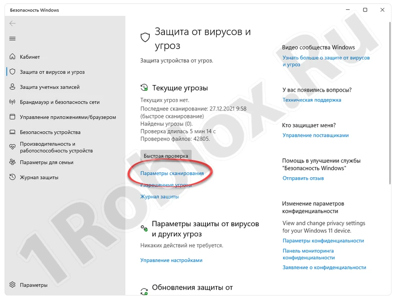 Windows 11 Antivirus Scan Options