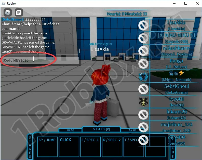 How to enter codes in Ro-Ghoul Roblox