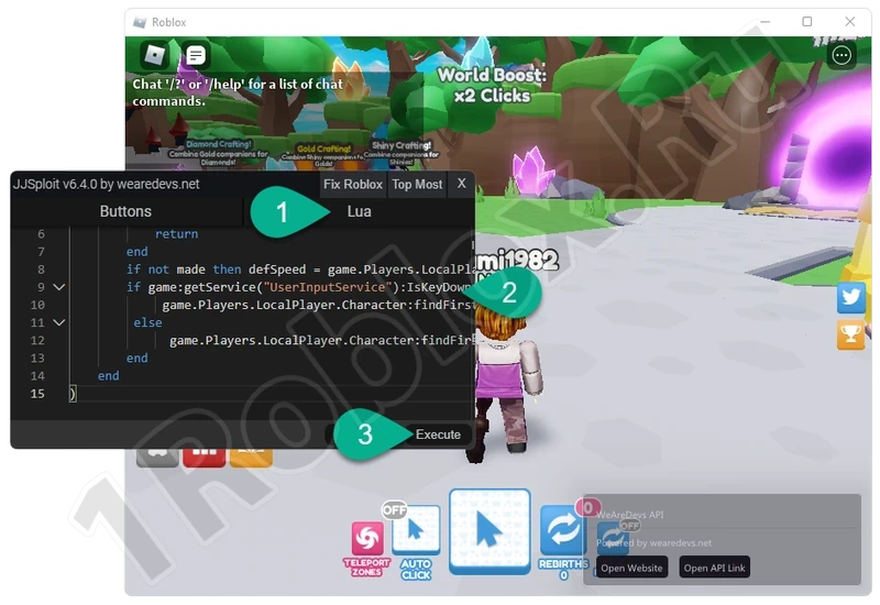 Using JJSploit in Roblox